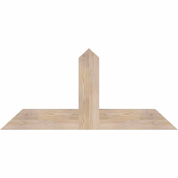 Ekena Millwork Portland Smooth Timber Gable Bracket, Douglas Fir, 48"W x 22"H x 3 1/2"D x 5 1/2"F, 11/12 Pitch GBW048X22X0406POR00SDF - main